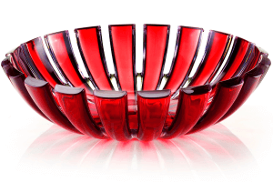 Coupe à fruits Guzzini Dolcevita rouge en polymère biosourcé diamètre 25cm