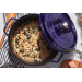 Cocotte Staub ronde en fonte émaillée bleu intense