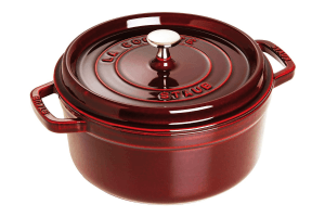 Cocotte Staub ronde en fonte émaillée grenadine