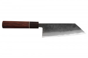 Couteau ko-bunka 13,5cm japonais artisanal Yuzo Black Nashiji