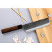 Couteau nakiri 16,5cm japonais artisanal Yuzo Black Nashiji