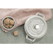 Mini cocotte STAUB ronde en fonte émaillée truffe blanche 10cm