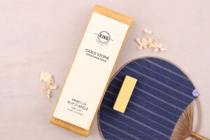Pierre à aiguiser japonaise King Gold Super Finish grains 8000 avec support + pierre Nagura