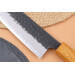 Couteau bunka 17cm japonais artisanal Yuzo Black AS chêne brûlé