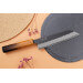 Couteau bunka 17cm japonais artisanal Yuzo Black AS chêne brûlé