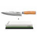 Pack Couteau de chef Wusaki Damas 10cr 20cm + Pierre à aiguiser 3000/8000