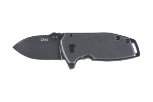 Couteau pliant CRKT Squid Compact 2485K manche en acier inox noir 8cm