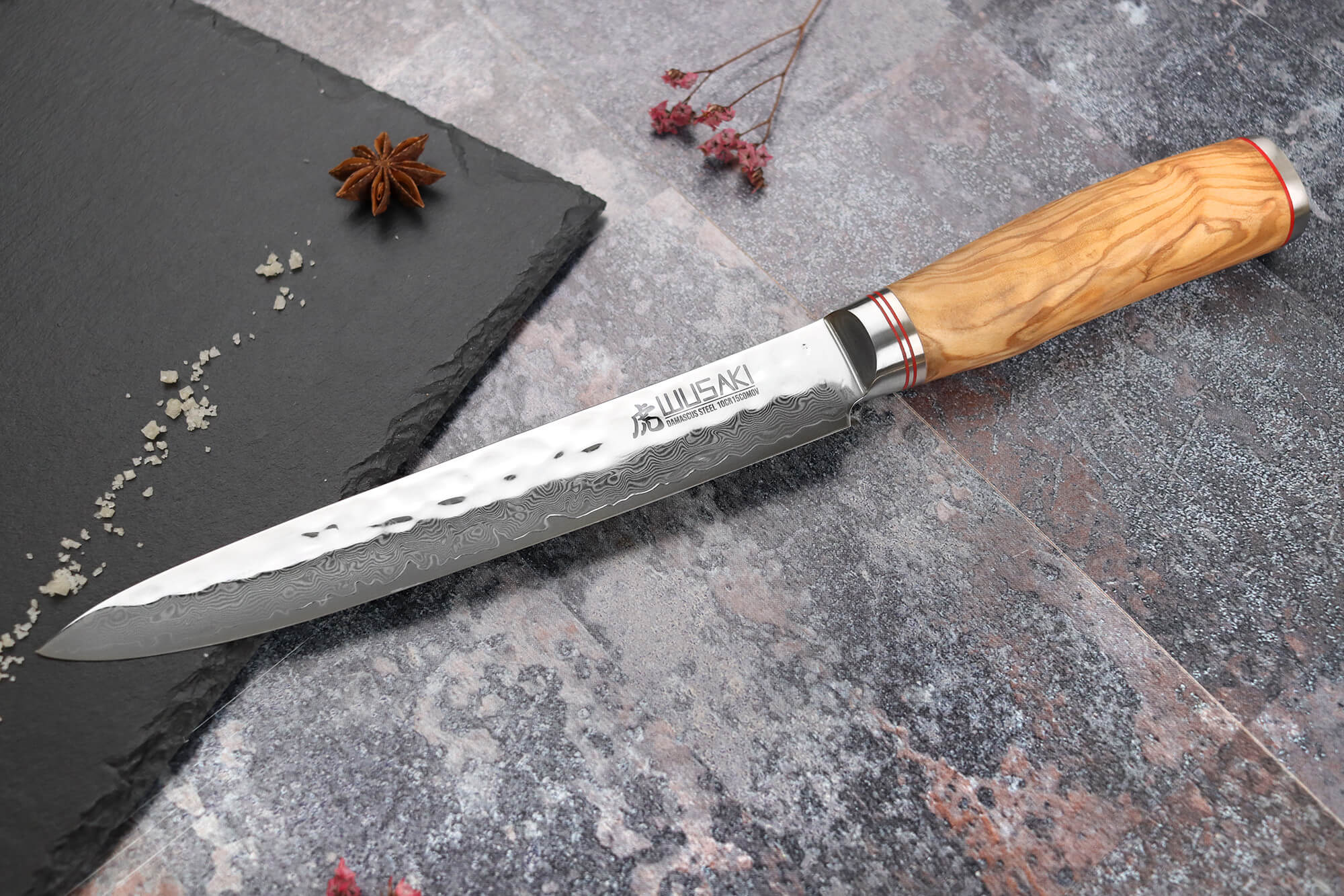 Couteau de chef Wusaki Damas 10Cr 20cm - Coup de cœur
