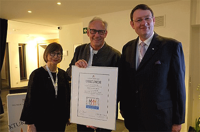 Remise du prix par l'association allemande