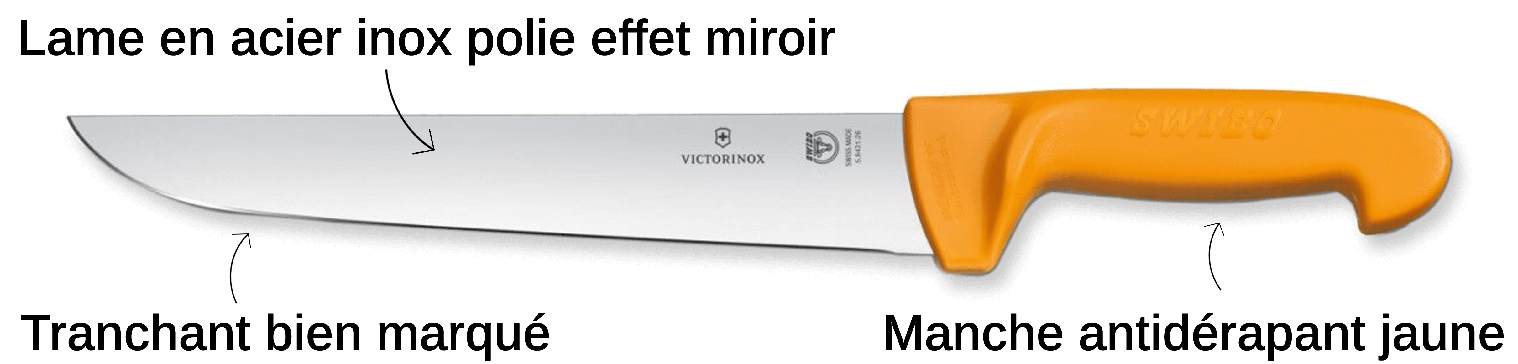 Couteau boucher professionnel Victorinox SWIBO 31cm
