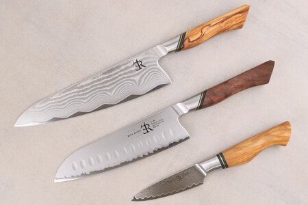 3 modèles de couteaux de cuisine Ryda Kinves