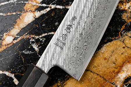 Couteaux japonais Wusaki Kuronawa lames damassées