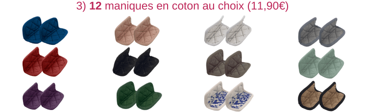 Maniques en coton Cookut L'Incroyable Cocotte