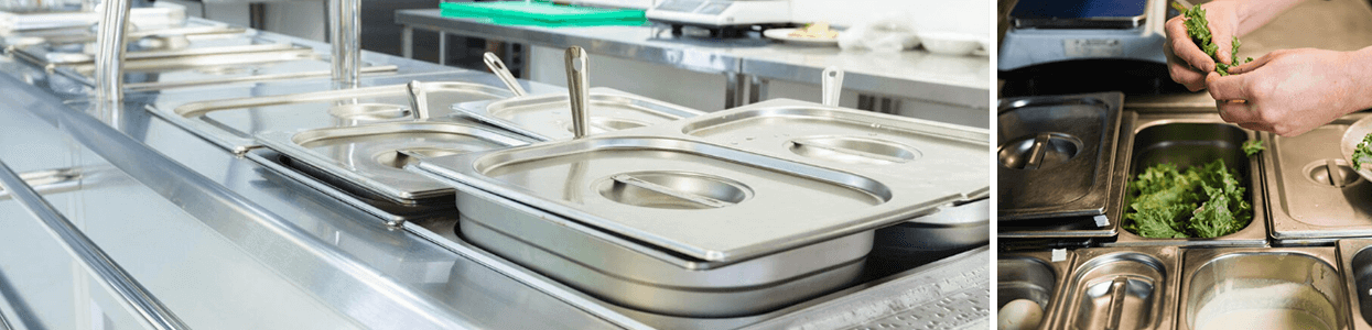 Bacs gastronormes en inox
